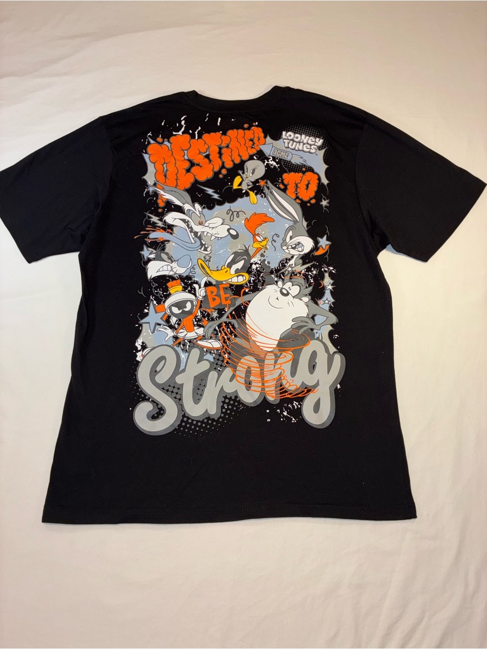 South Pole Black Looney Tunes Graphic Tee with Orange & White Logo